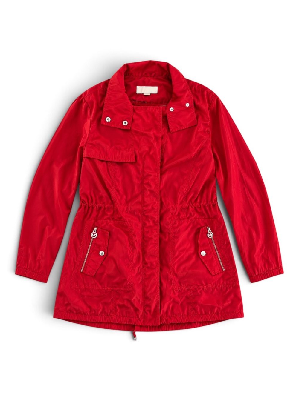 Michael Kors Red Utility Rain Jacket Trench Coat Size XL